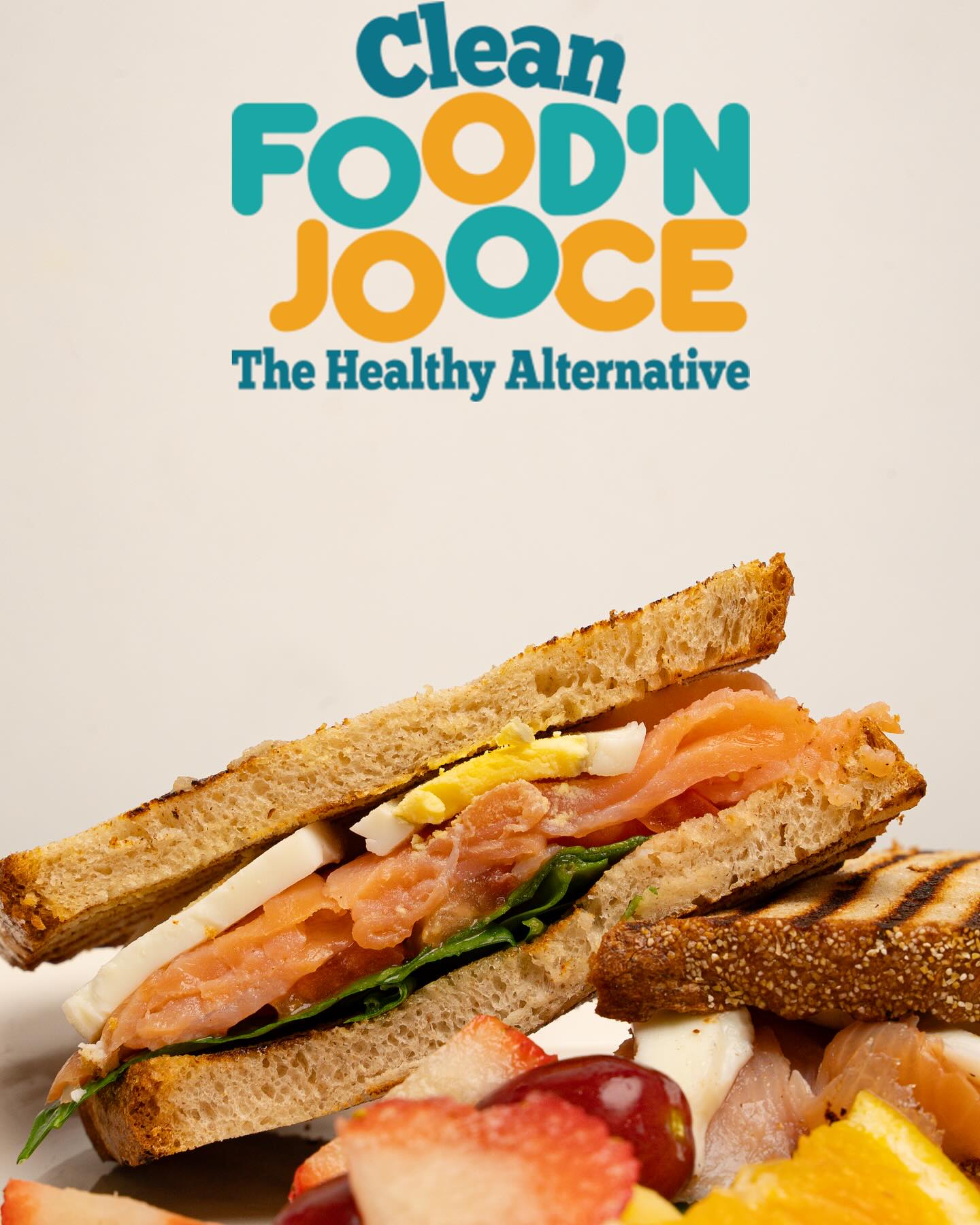 Healthy sandwich with fresh greens